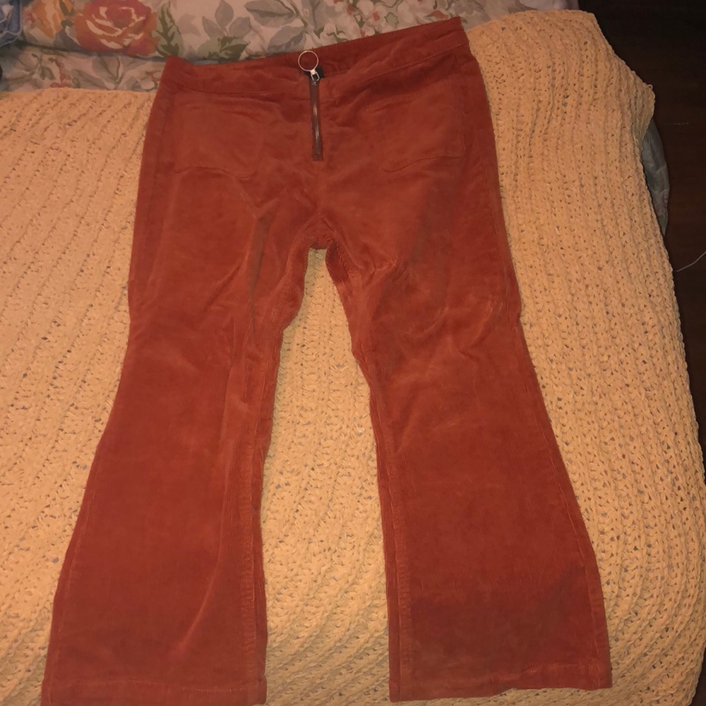 Orange 70s corduroy pants, new